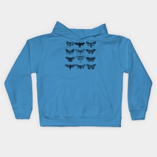 Moths Illustration Kids Hoodie